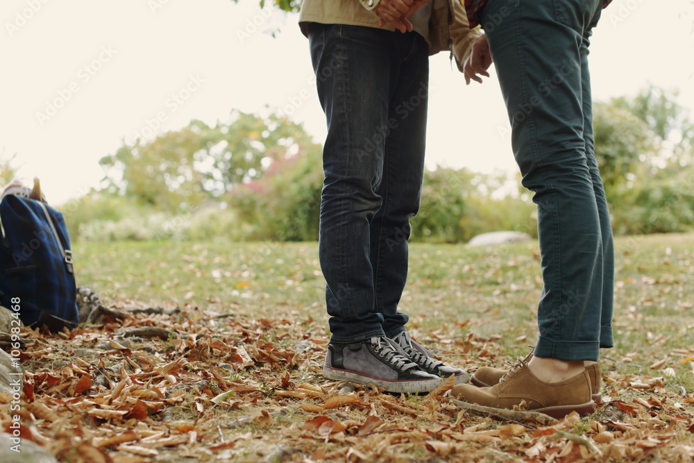 Gay couple holding hands Gay couple holding hands