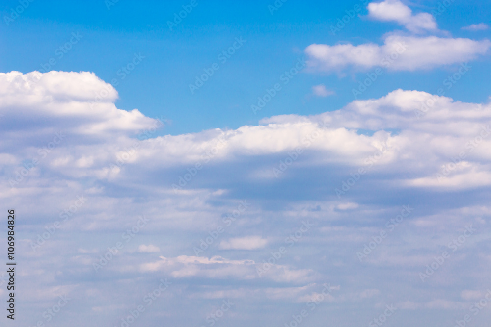 blue sky with fluffy clouds in daylight