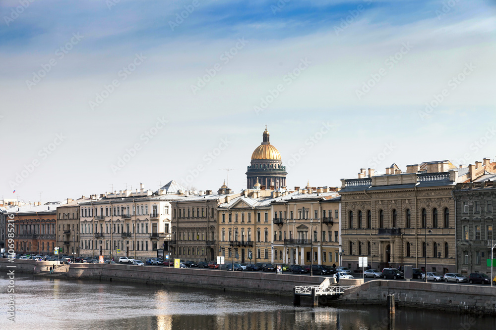 Spring landscape of St. Petersburg