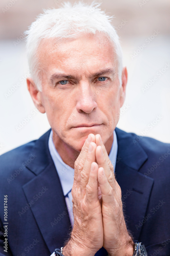 Portrait of confident businessman outdoors Portrait of confident businessman outdoors