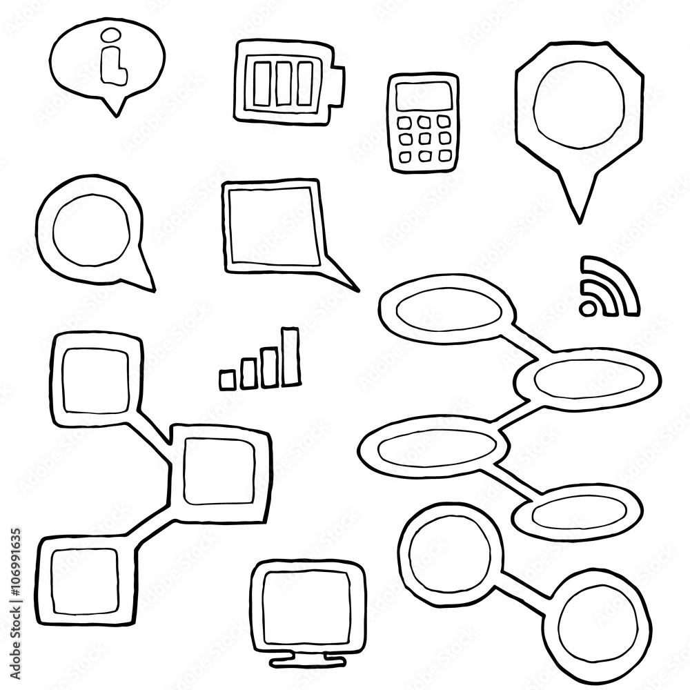 vector set of internet icon vector set of internet icon