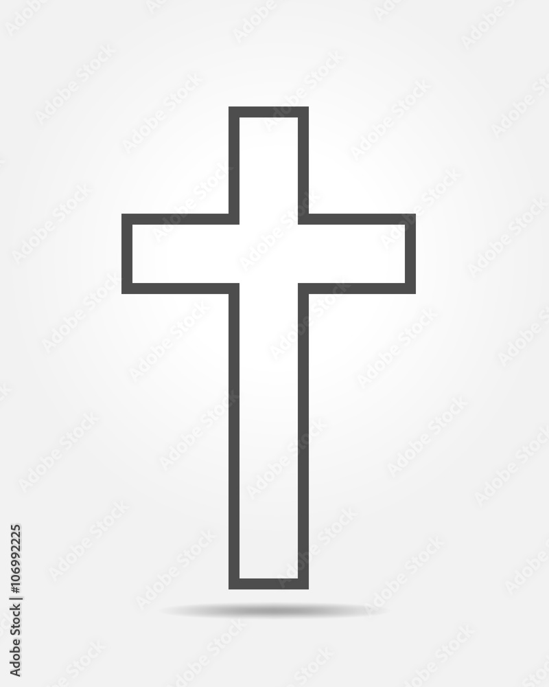 Black Christian Cross - vector illustration.