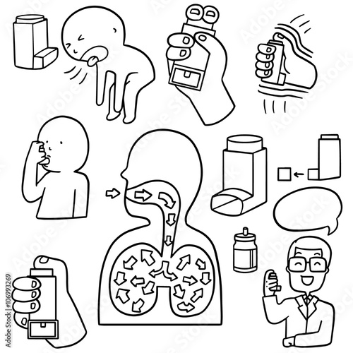 vector set of inhalation medicine