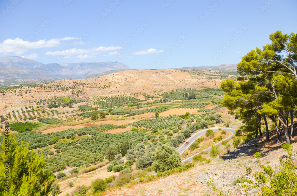 picturesque plateau in Greece on the island of Crete