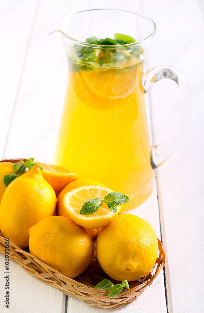 Lemon and mint lemonade Lemon and mint lemonade