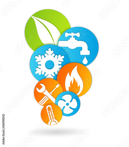 logo plombier climatisation chauffage