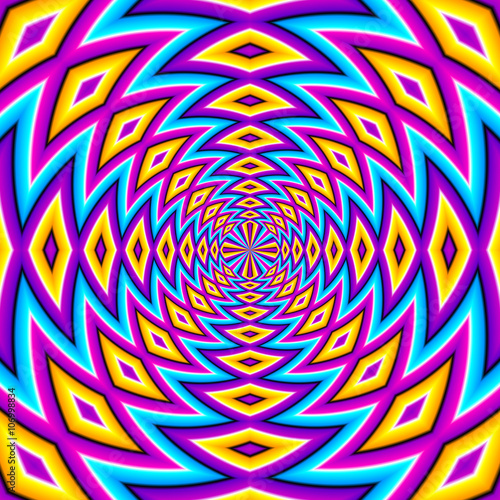 Abstract colorful background (optical illusion of movement)