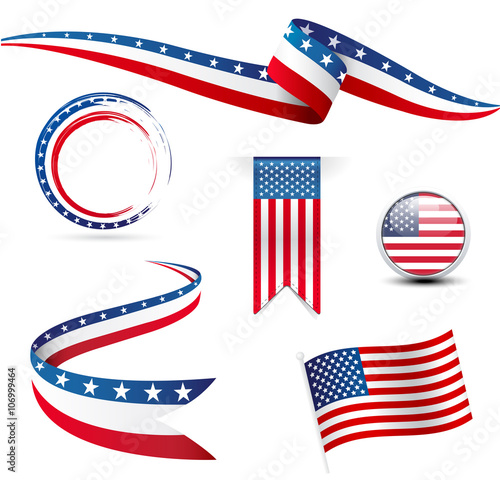 USA flags