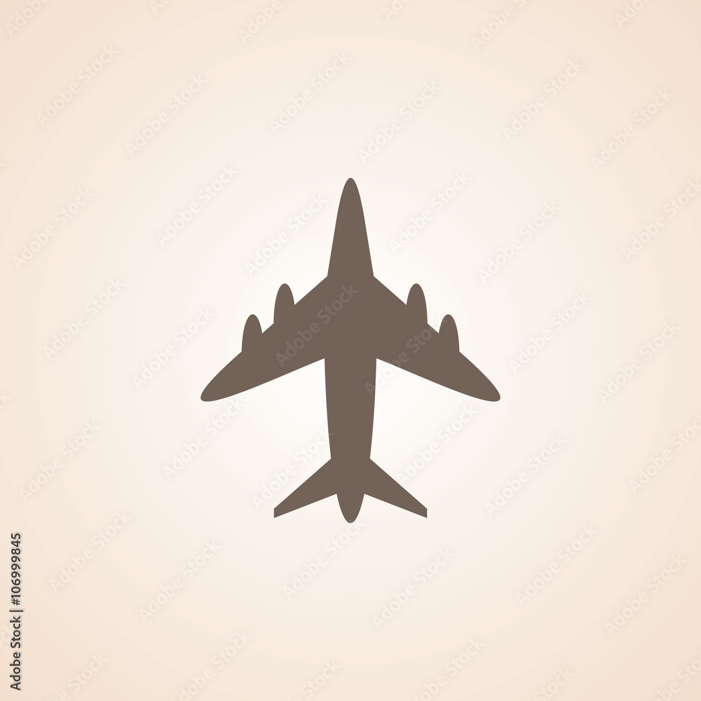 Icon Of Airplane. Icon Of Airplane.