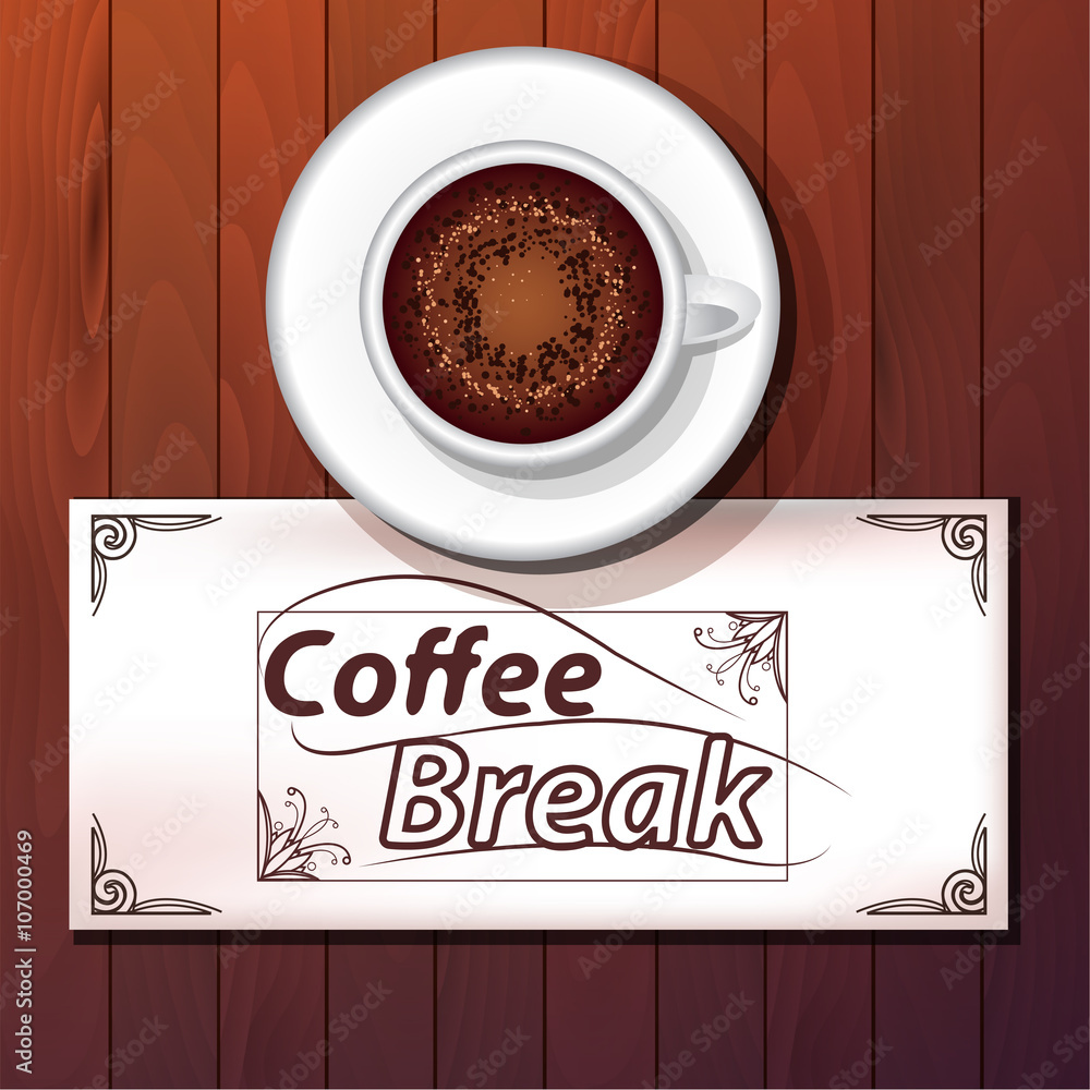 Cup of cappuccino, coffee break Cup of cappuccino, coffee break