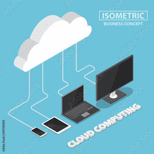 Isometric electronic devices connecting with cloud