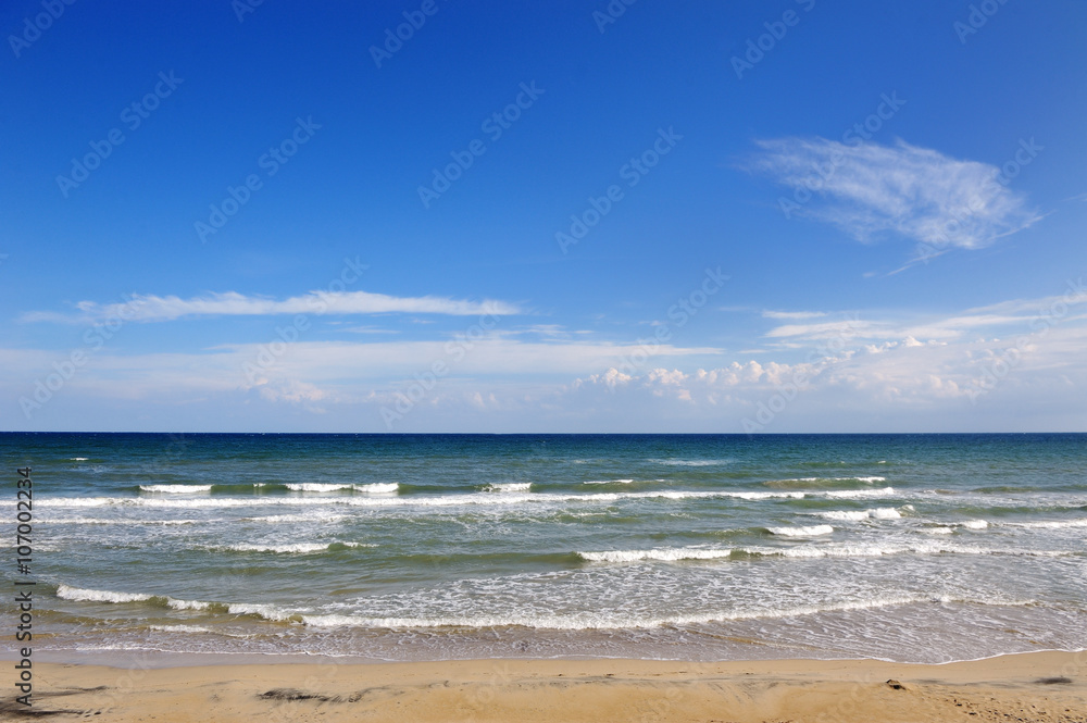 summer beach and sea in Apulia, Italy - holiday destination summer beach and sea in Apulia, Italy - holiday destination