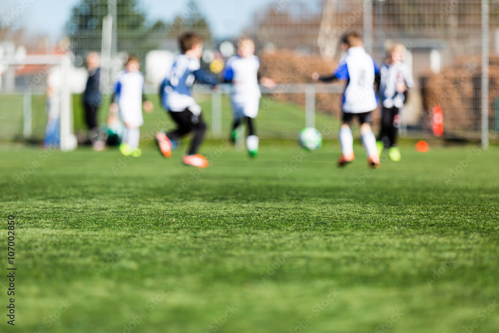 Blurred Kids Playing Soccer