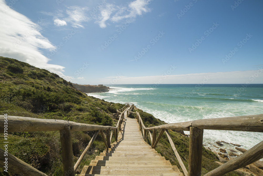 Fototapeta Stairs to the Ocean 