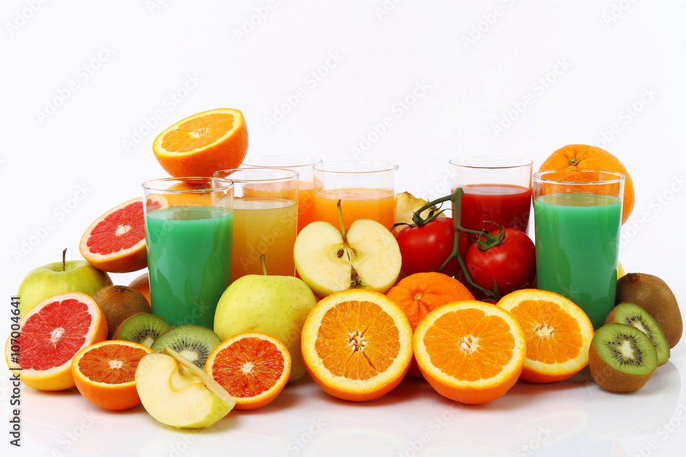 Foto Stock Frutta e succhi di frutta | Adobe Stock