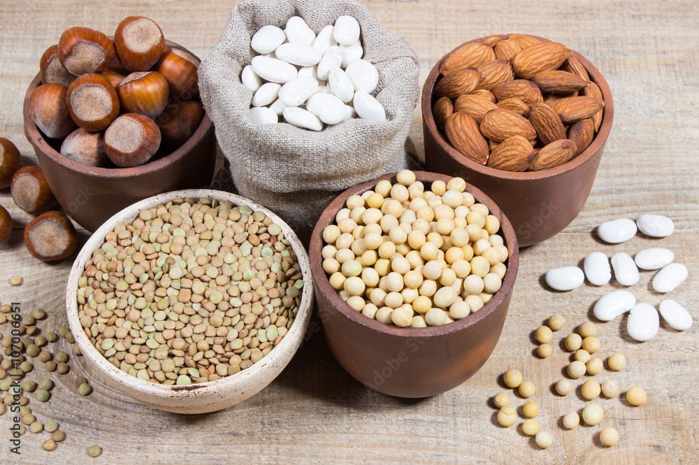 Natural products containing plant proteins.