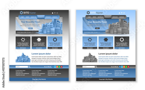 Website template layout
