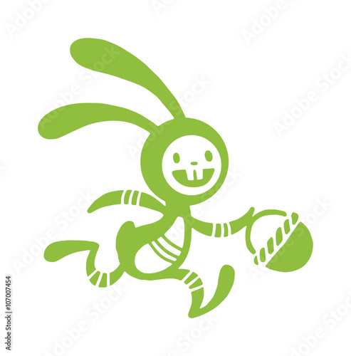 Wallpaper Mural Greeting card Easter rabbit vector illustration Torontodigital.ca