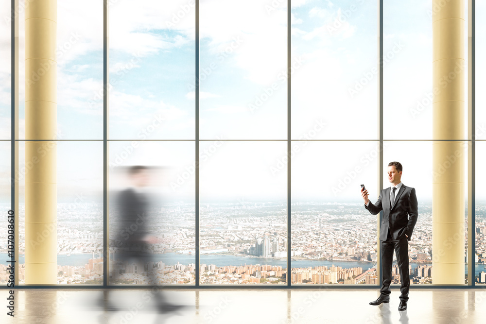 Fototapeta premium Interior with businesspeople
