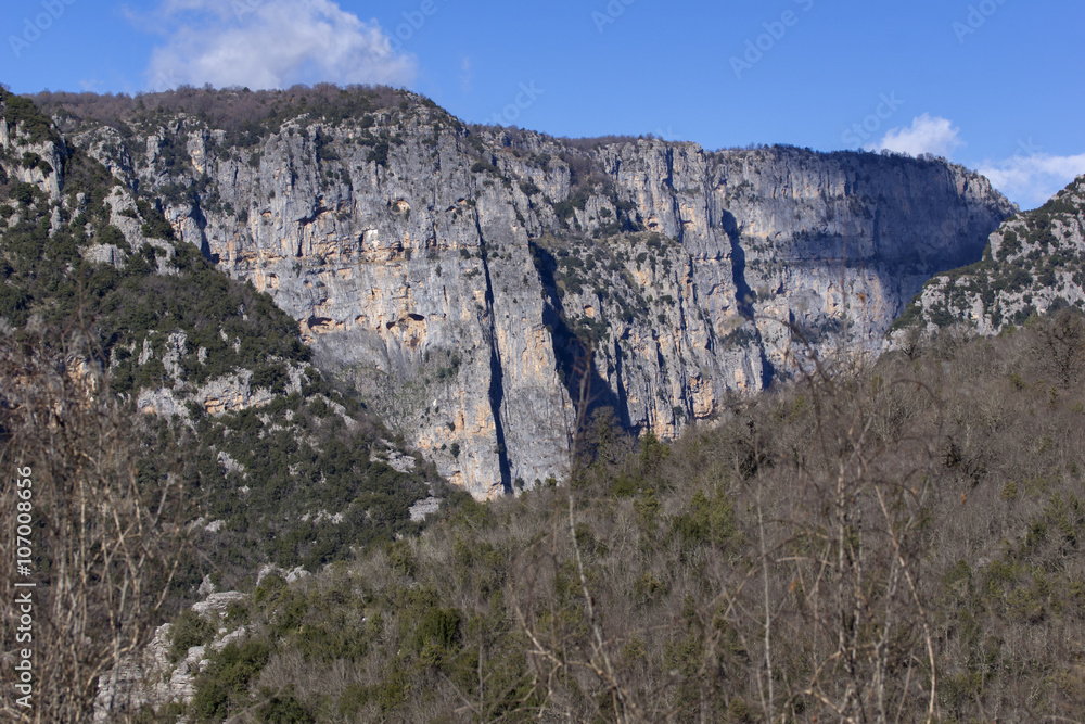 Vikos gorge and Pindus Mountains, Zagori, Epirus, Greece Vikos gorge and Pindus Mountains, Zagori, Epirus, Greece