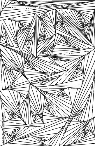 Sketch of  black  cobweb  line of spider on white paper abstract
