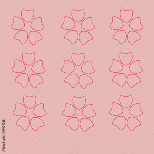 Seamless pink cherryblossom with background pattern for sprin