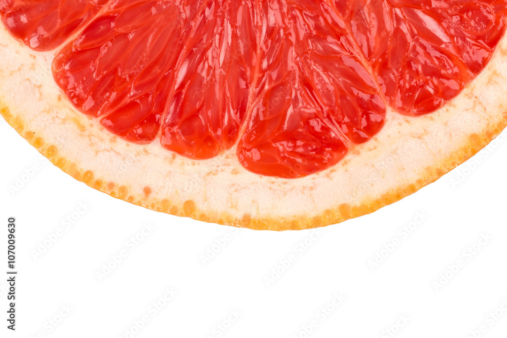slice of grapefruit isolated on white background slice of grapefruit isolated on white background
