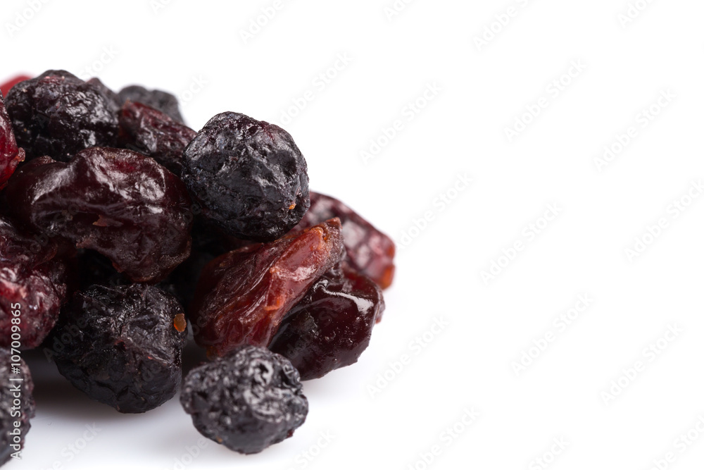 Dried cranberries, cherries and blueberries Dried cranberries, cherries and blueberries