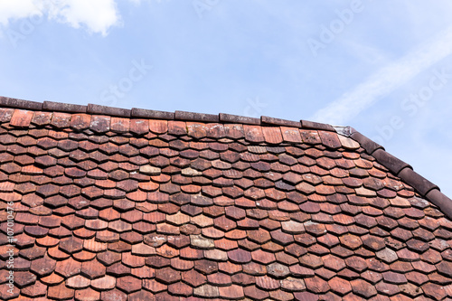 old roof shingles background