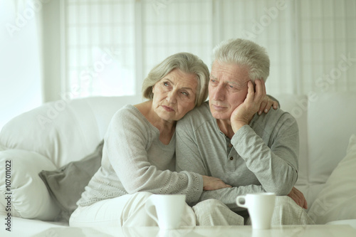 Mature couple in the room