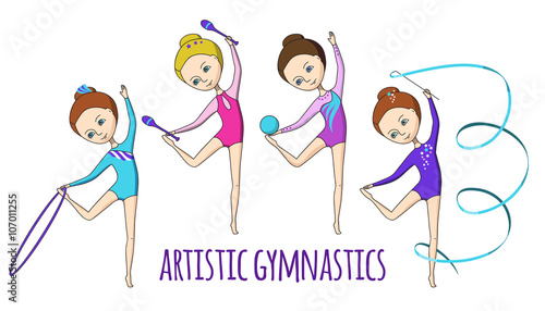 Sports for kids. Artistic gymnastics