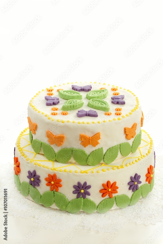 beautiful birthday cake with marzipan beautiful birthday cake with marzipan