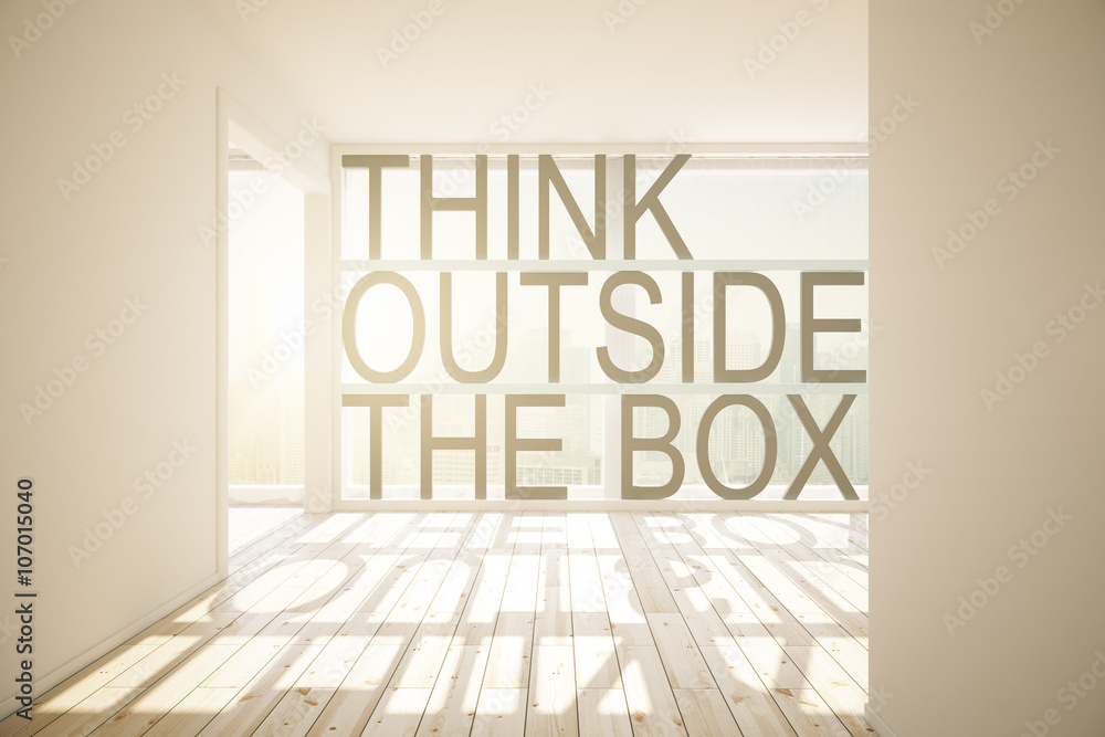 Thinking outside the box - obrazy, fototapety, plakaty 