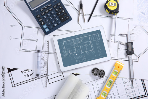 Project drawings and tablet...