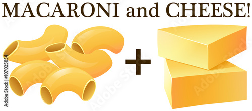 Raw macaroni and cheese