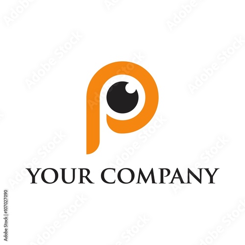 innitial P with eye