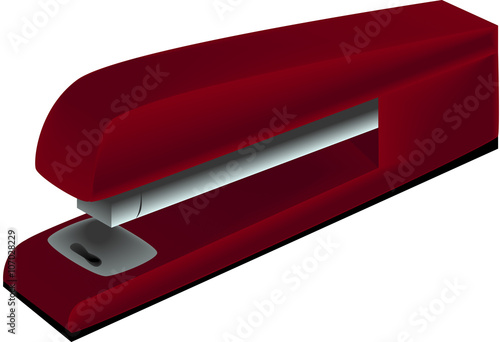 illustration of a red stapler.