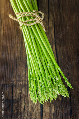 Bunch of fresh green asparagus