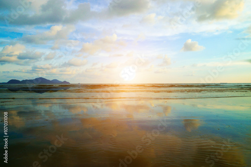 Tropical beach. Sky and sea. Thailand.