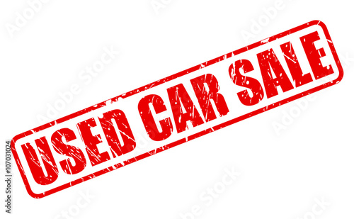 USED CAR SALE RED STAMP TEXT