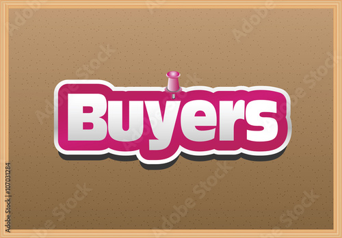 buyers on pin board vector