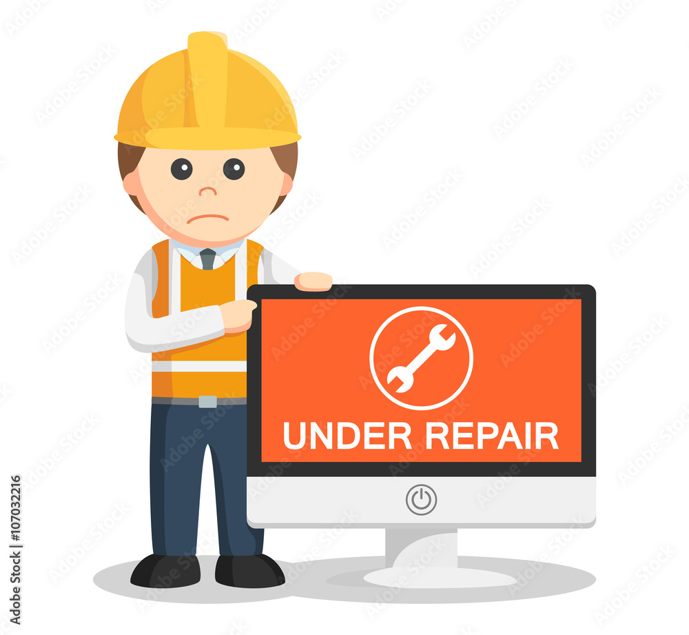 Technician computer  illustration