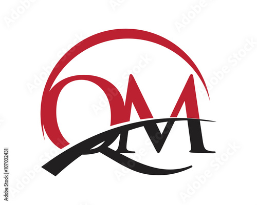QM red letter logo swoosh