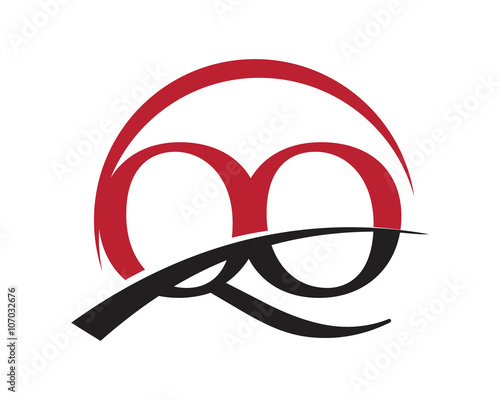 QO red letter logo swoosh