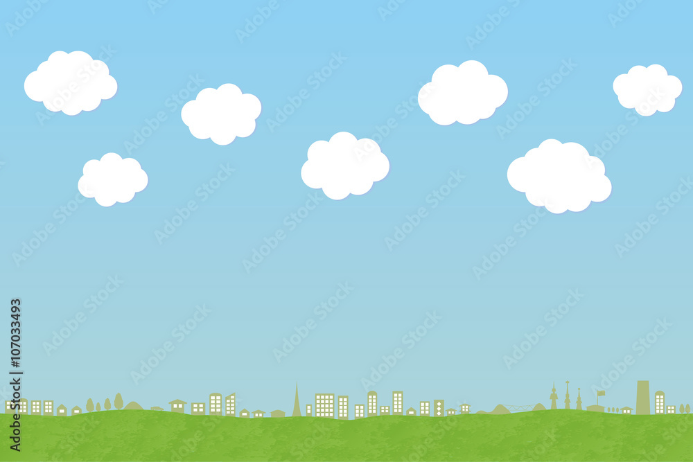 街並みと雲 街並みと雲