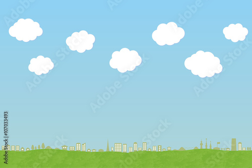 街並みと雲