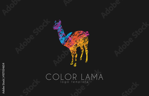 Lama logo. Color lama logo design. Creative logo