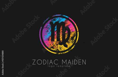 Zodiac maiden logo design. Maiden symbol logo. Creative logo