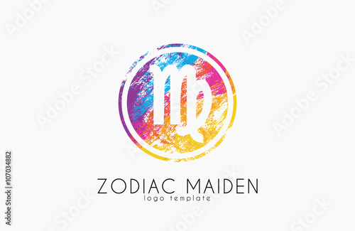 Zodiac maiden logo design. Maiden symbol logo. Creative logo