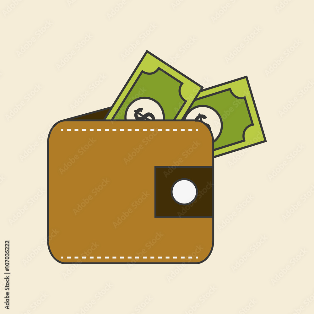 wallet icon design, vector illustration wallet icon design, vector illustration